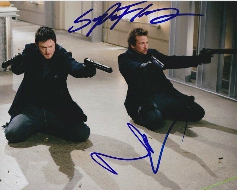 Norman reedus & sean patrick flanery sign autographed the boondock saints Photo Poster painting