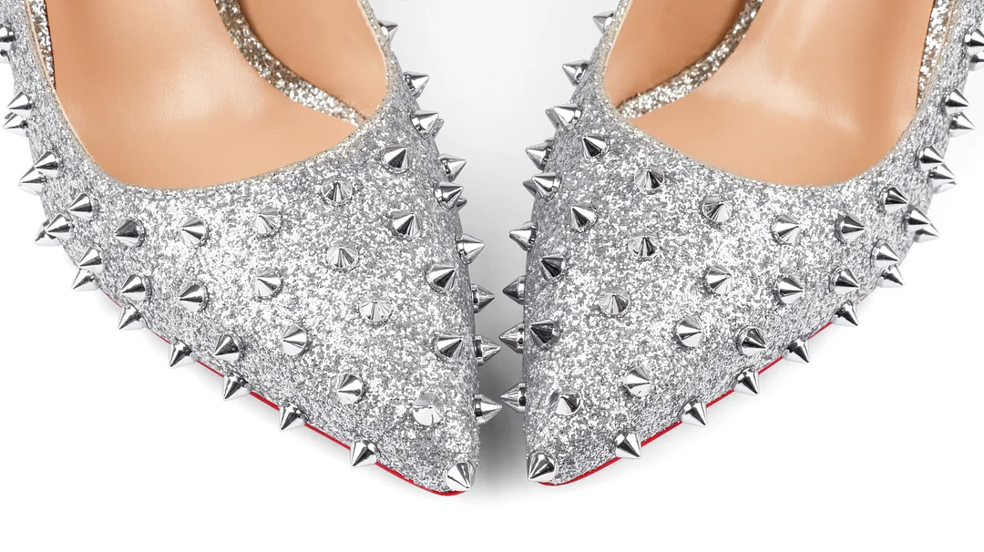 120mm/100mm Red Bottom Women's High Heels Stiletto Rivets Shoes-MERUMOTE