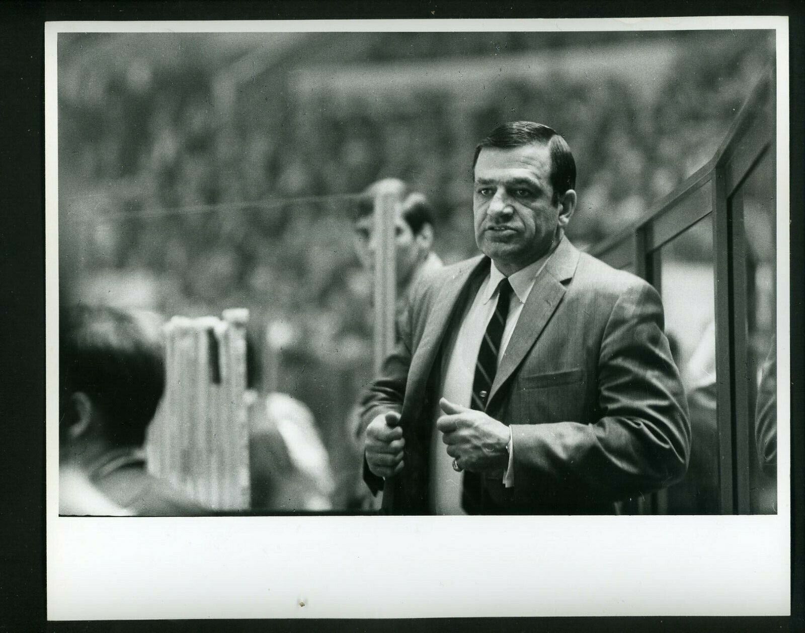 Bernie Geoffrion New York Rangers coach circa 1968 Press Original Photo Poster painting 2b2b