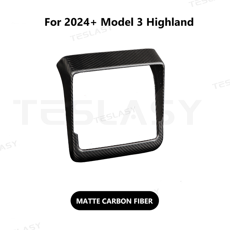 TESLASY Tesla 2024 Model 3 Highland Real Carbon Fiber Rear AC Vent Trim Cover