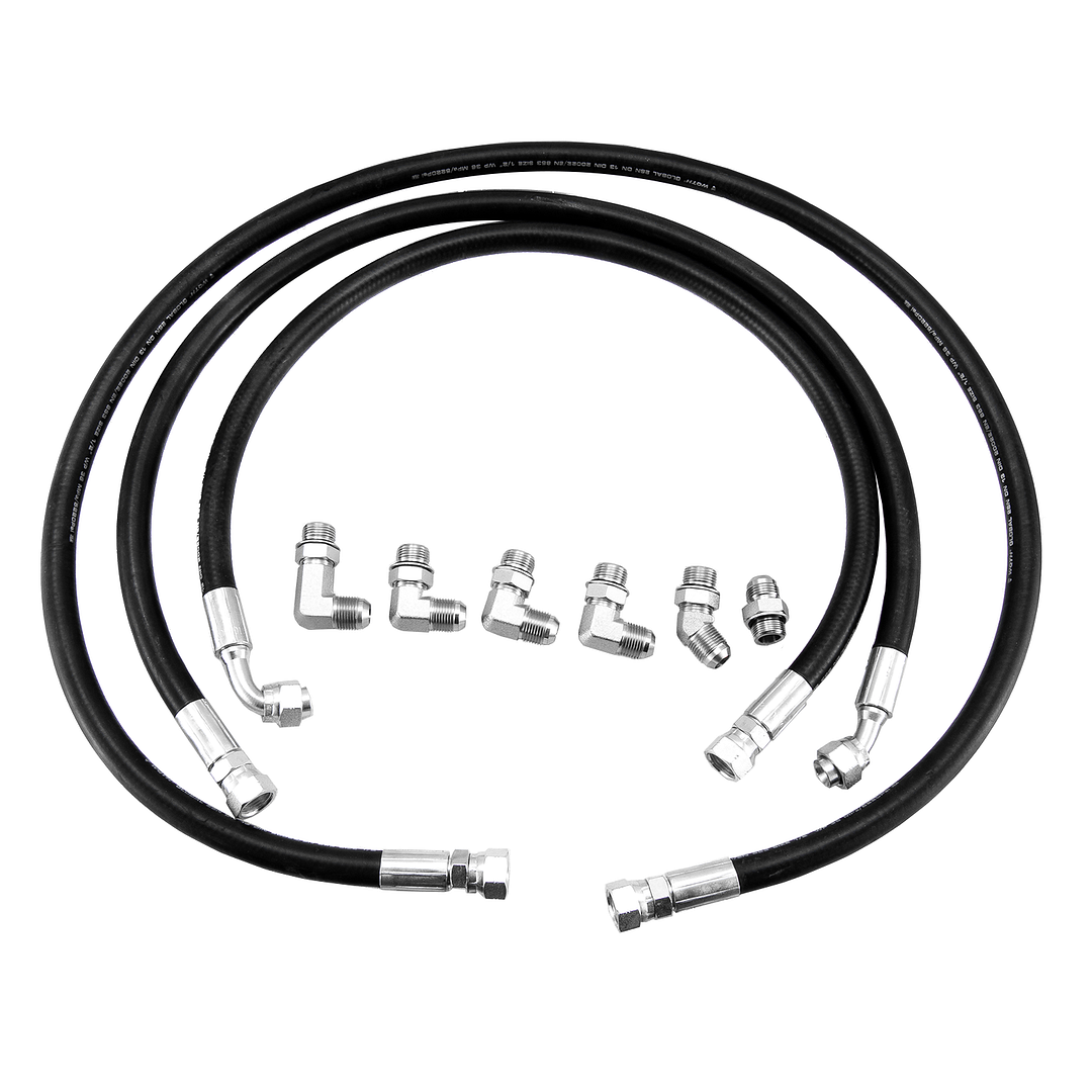 Alloyworks Transmission Cooler Lines For 2006-2010 Chevy GMC 6.6L Duramax w/ Adapters 2007