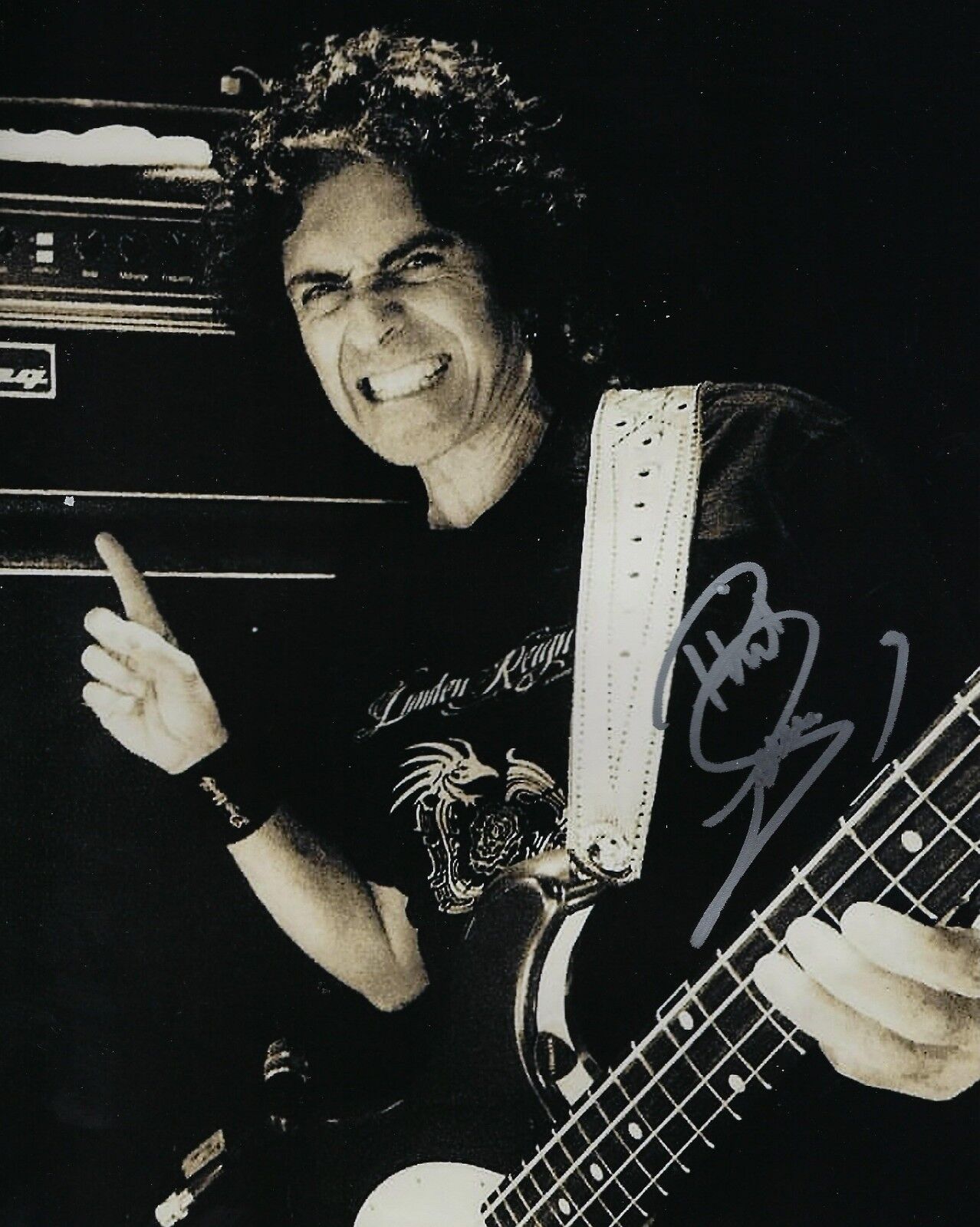 GFA Ozzy Osbourne Bassist * PHIL SOUSSAN * Signed 8x10 Photo Poster painting P1 COA