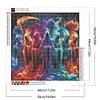 Skelett, komplettes DIY-Rundbohrer, Diamantkunstset, Diamantbemalung, Edelsteinkunst, 50x50cm,