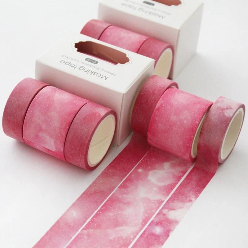 JIANWU 3pcs/set theme paper tape Sakura Unicorn decoration washi tape DIY sticker Scrapbooking diary sticker School supplies