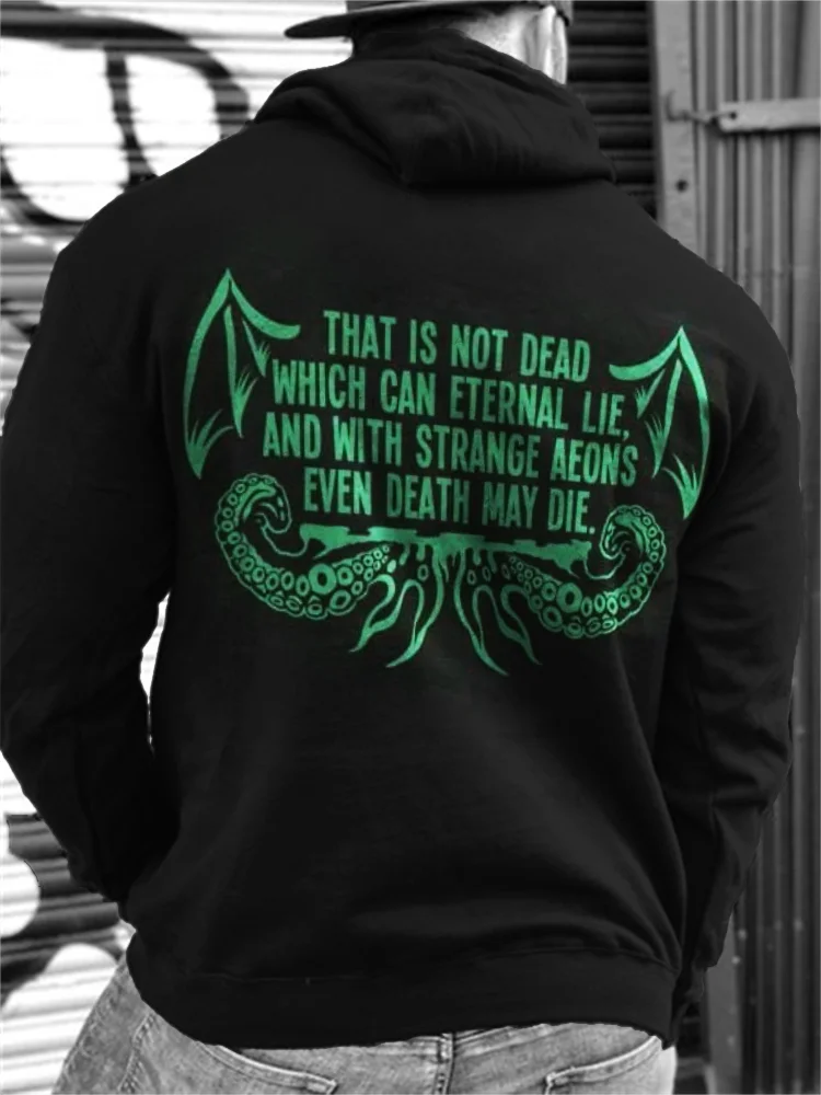 Men's That Is Not Dead Witch Can Eternal Lie the Call of Cthulhu Hoodie