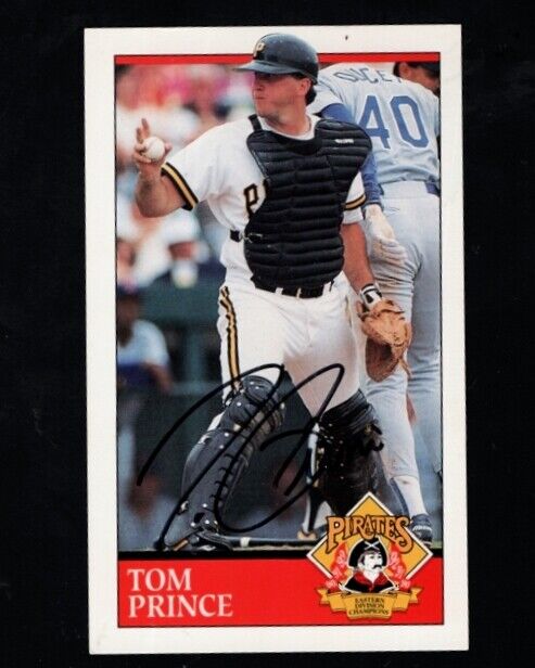 TOM PRINCE-PITTSBURGH PIRATES AUTOGRAPHED COLOR POSTCARD Photo Poster painting