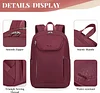 Wasserdicht Anti Diebstahl Rucksack 15,6 Zoll Laptop Rucksack Damen Schulrucksack Gro&szlig;e Business Notebook Daypack f&uuml;r Arbeit Reisen Backpack Herren M&auml;dchen Frauen Lila
