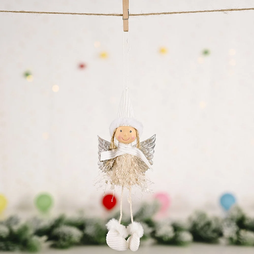 Christmas Gift 4 Colors Cute Angel Doll Christmas Decoration Pendant 2020 Christmas Tree Hanging Ornament Christmas Decoration for Home Decor
