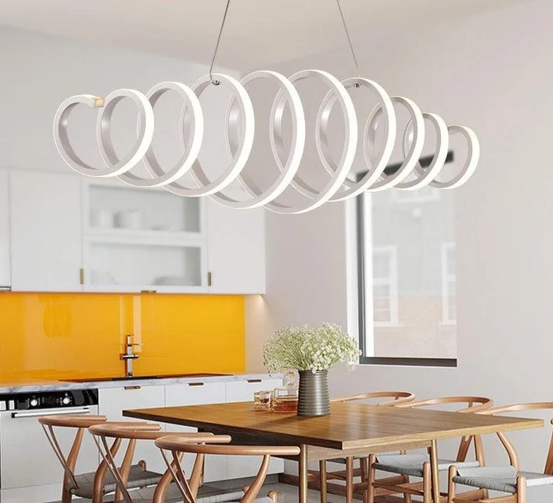 Modern led Pendant Light For Kitchen Dining Room White Pendant Lamp For Coffee House Bedroom Suspension Hanging Ceiling Lamp