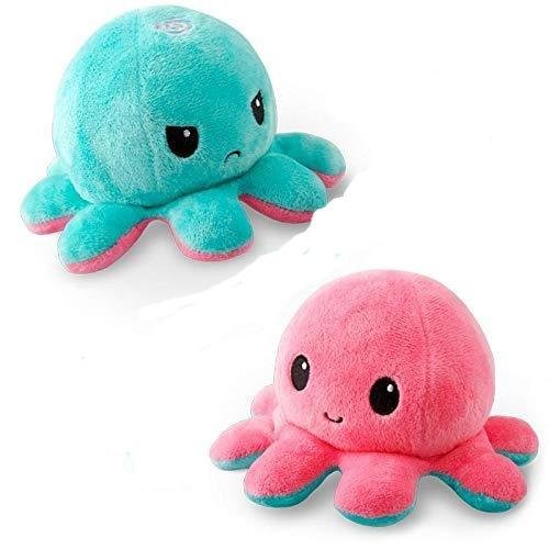 Reversible Octopus Plushie,Octopus Plushie|Show Your Mood Without Saying a Word!
