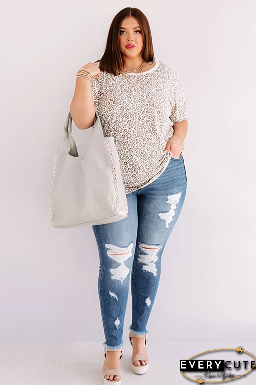 Plus Size Leopard Shift Tee