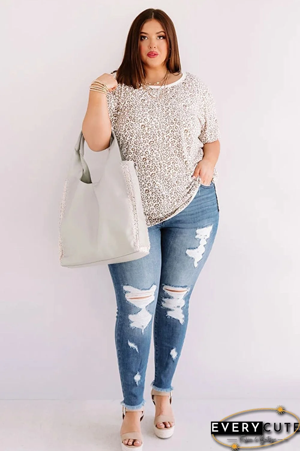 Plus Size Leopard Shift Tee