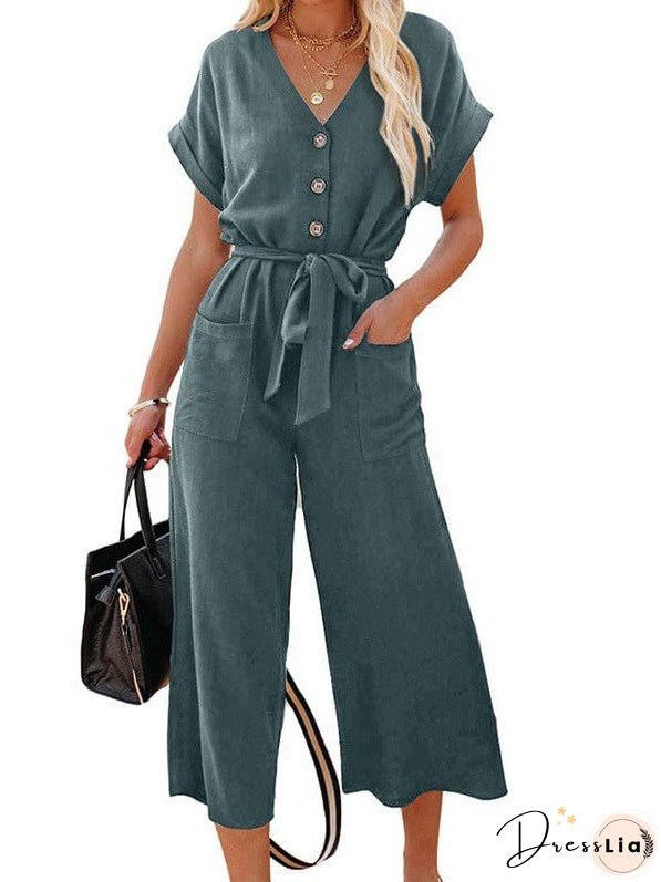 Button-Down Jumpsuit