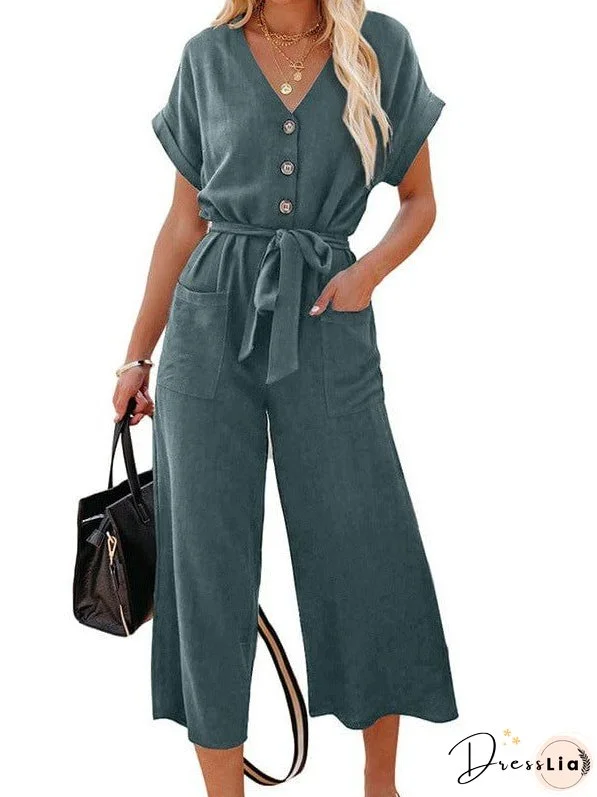Button-Down Jumpsuit