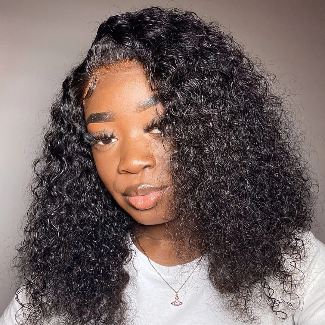 Jewtribute Hair®|Curly Lace Front Wig Short Bob Hair Deep Wave Wig