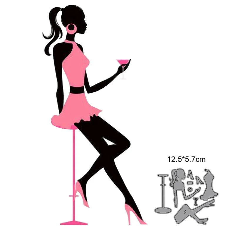 Cutting Dies Woman Makeup Metal Cutting Dies Cut Die Mold Decoration Scrapbook Paper Craft Knife Mould Blade Punch Stencils Dies