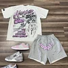 The Brain Print T-shirt Shorts Two-Piece Set