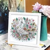 5D DIY Partial Special Shaped Drill Diamond Painting Kit Peacock Decor With Frame Kit 18x18cm