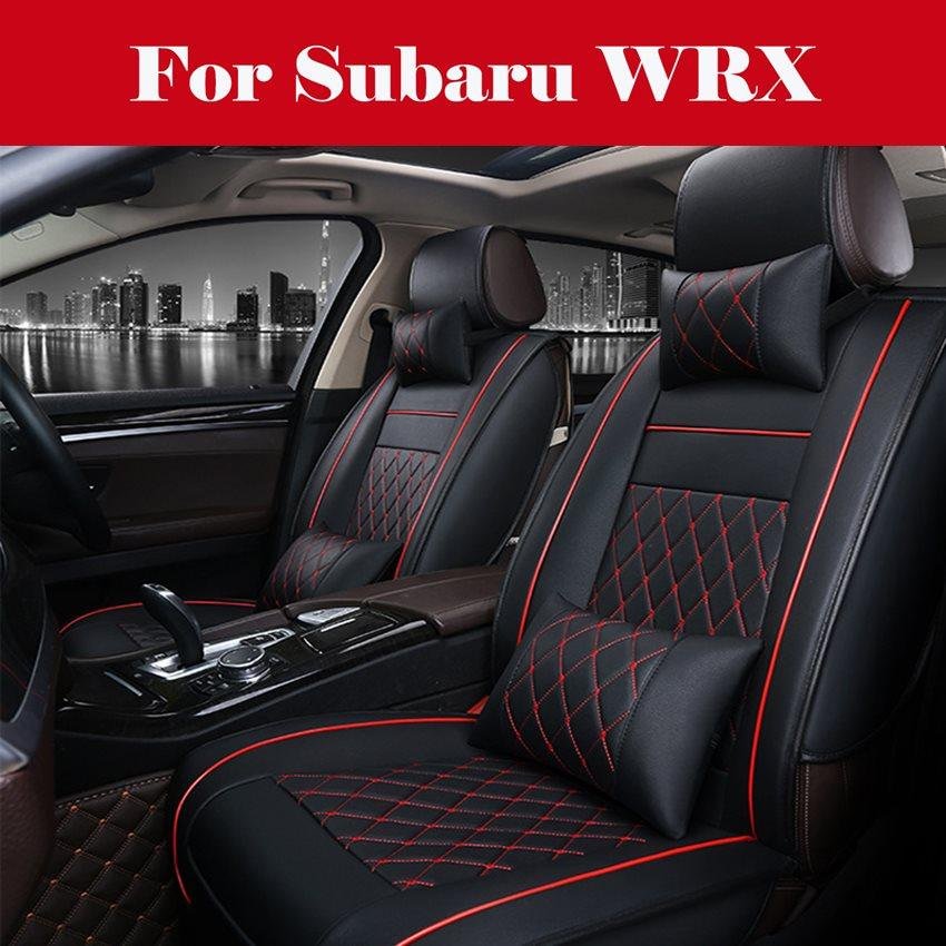 Luxury 5-seats Car Seat Cover SUV sedan Full Set Thicken Cushions Protector PU Leather For Subaru WRX