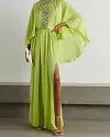 maxi dress chiffon cape sequin colorful