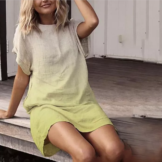Plus Size Casual Solid Casual Short Sleeve V Neck Dresses