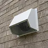 6/8 Inch Steel Hooded Wall Vent with Screen and Damper Wall Vent Cover Cap Exterior Air Exhaust for Kitchen HVAC Duct Dryer Vent