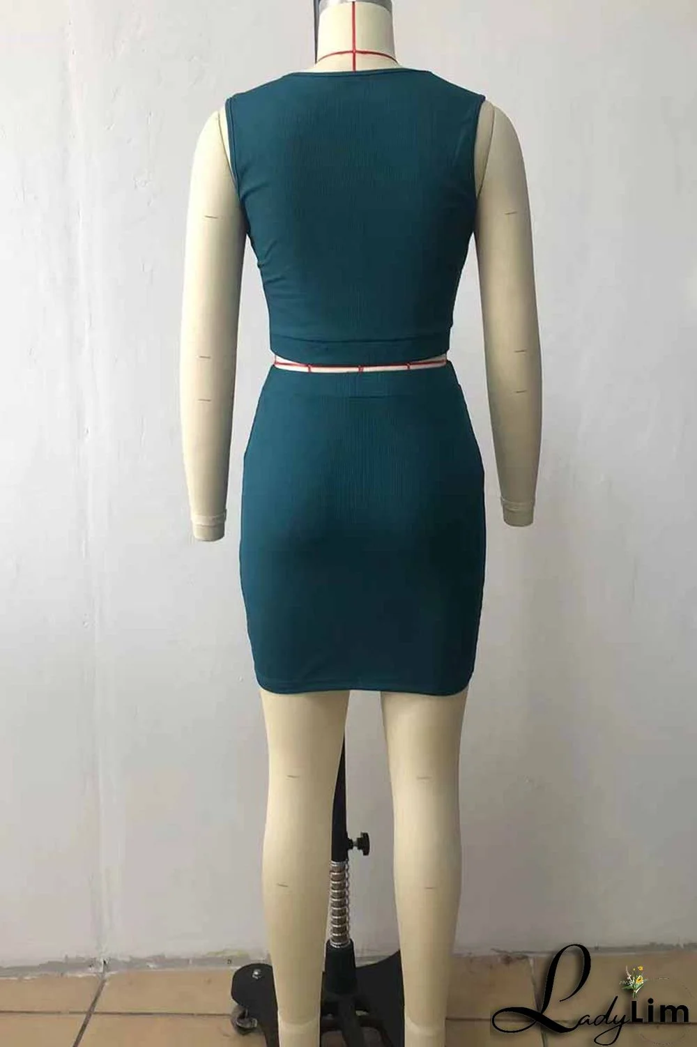 Orange Casual Print Letter O Neck Sleeveless Two Pieces