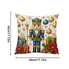 Christmas Nutcracker DIY 11CT Stamped Cross Stitch Pillow Cover Kit 45x45cm tapestrymarket