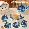 Whale 5d DIY-Tiermuster-Diamant-Maluntersetzer mit Halter f&uuml;r zu Hause