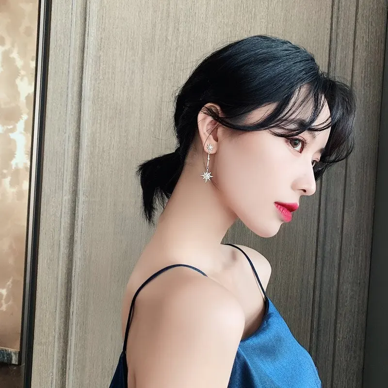 Crystal Star Drop Earrings