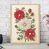 Diamond Painting-DIY Sparkling Special Shaped Pearl Drill White and Red Daisies(30x40cm)