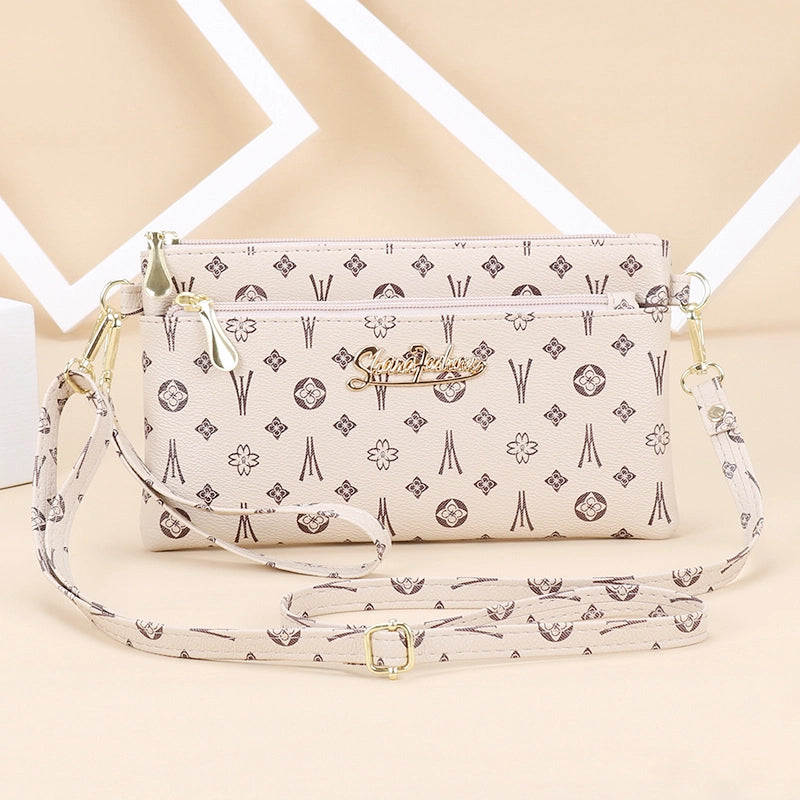 Women’s Small PU Solid Color Elegant Streetwear Square Zipper Square Bag