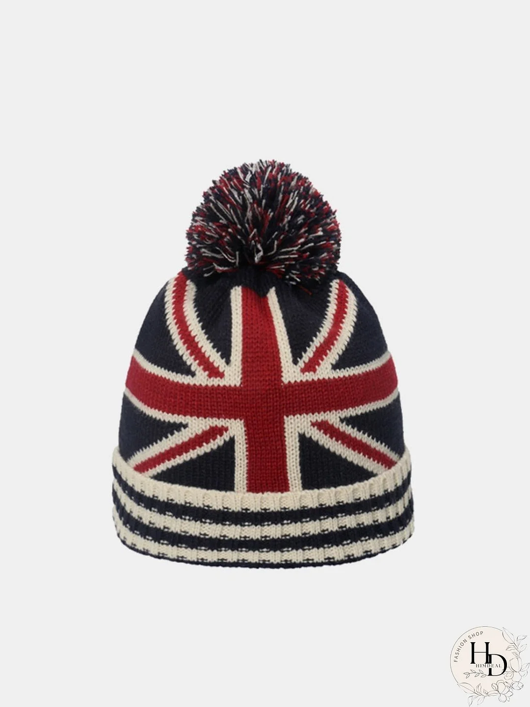 Roll Rim US Flag Knit Hat