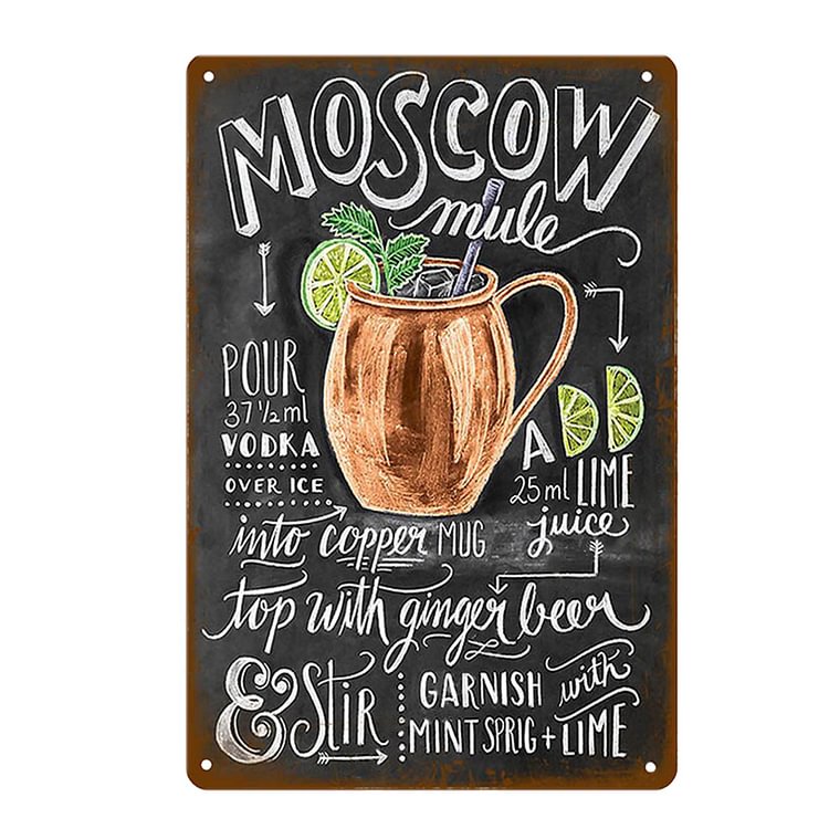 Moscow Mule - Vintage Tin Signs/Wooden Signs - 8*12Inch/12*16Inch