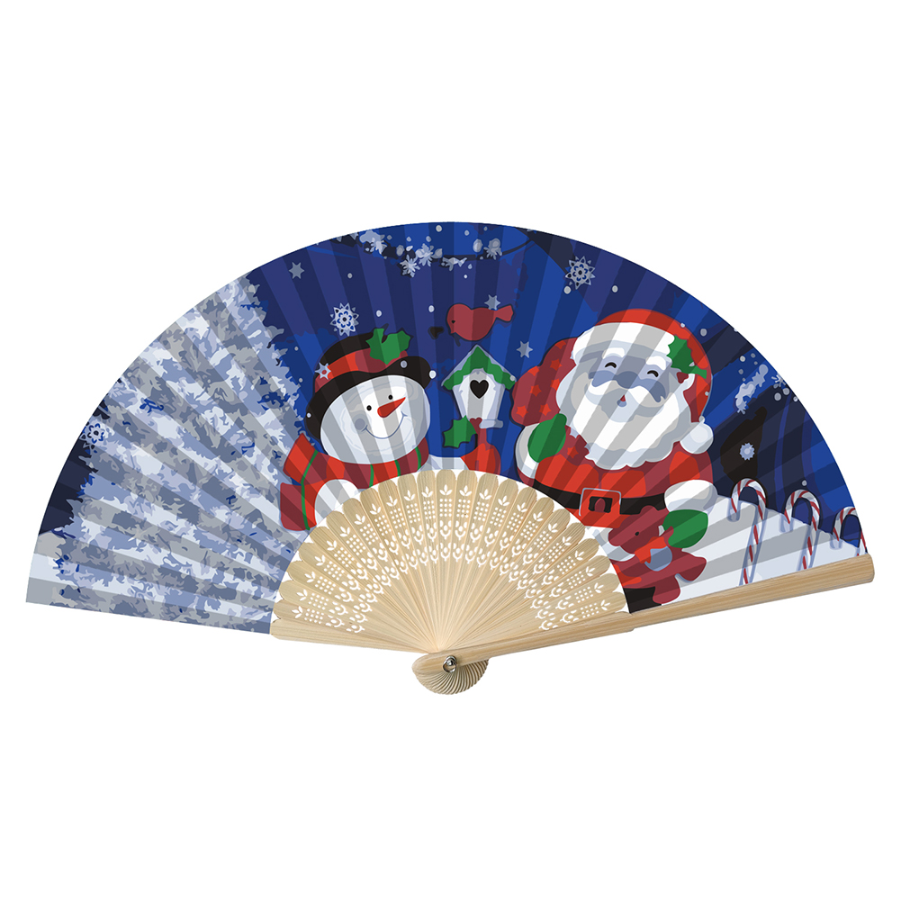 

Snowman Santa - Paint By Numbers Folding Fan, 501 Original