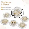 [Upgrade]6pcs/set DIY Diamond Painting Waterproof Case Classic Animal Pearl Art Coaster Gift Decor Set