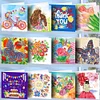 (US Only)12PCS DIY Diamond Painting Greeting Card Set Festival Pattern Congratulations
