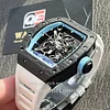 Richard Mille RM055 yas Marina circuit Carbon White rubber strap Super Clone