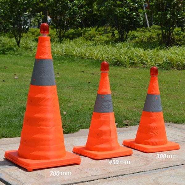 Foldable Traffic Reflective Safety Cone with LED Lights