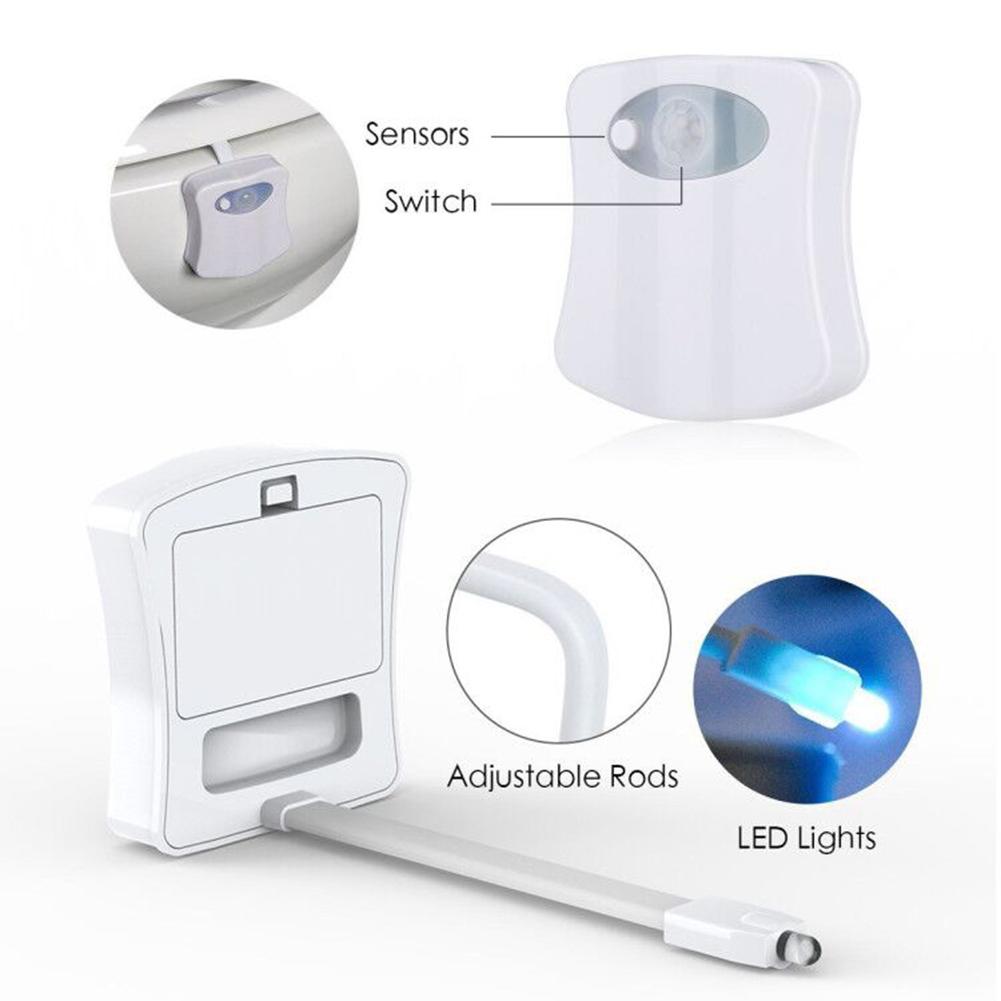 16 Colors LED Toilet Night Light Body Motion Activated Toilet Light от Cesdeals WW