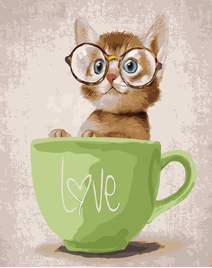 

Cat whit Sunglasses – Paint By Numbers - 40*50CM, 501 Original