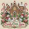 Christmas Ginger Home Full 11CT 3 Strand Stamped Cross Stitch Kit 45x45cm tapestrymarket