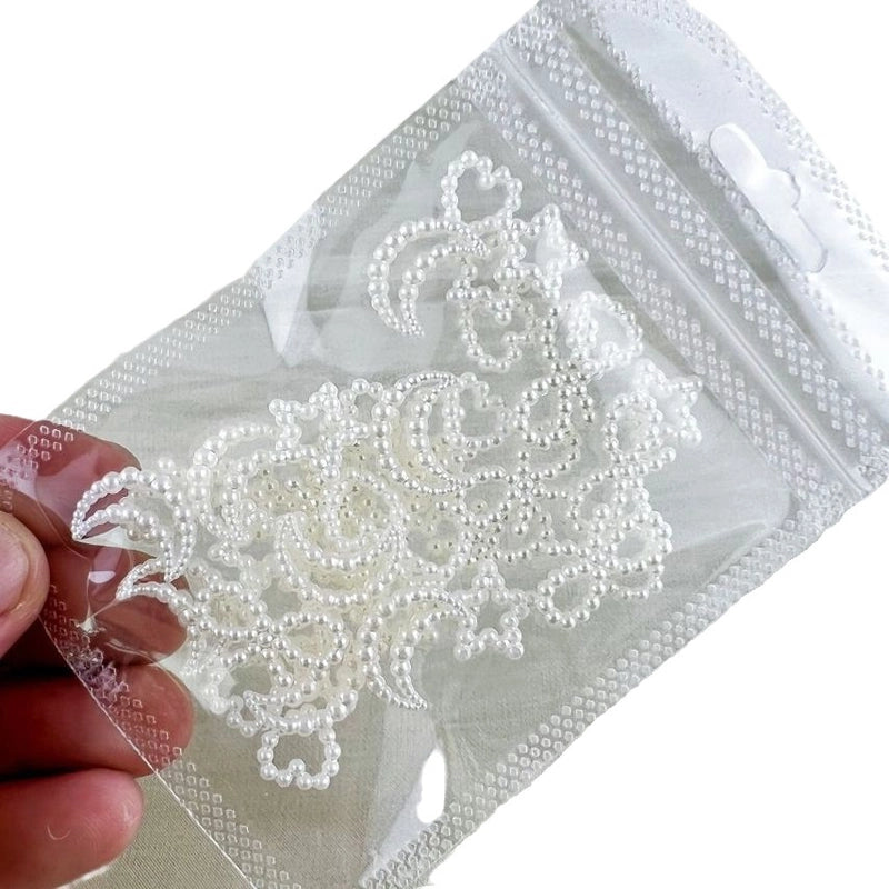 Lolita Makeup Face Modeling White Small Pearl Patch Eye Tail Patch Eye Decoration Bow Star Love Eye Makeup