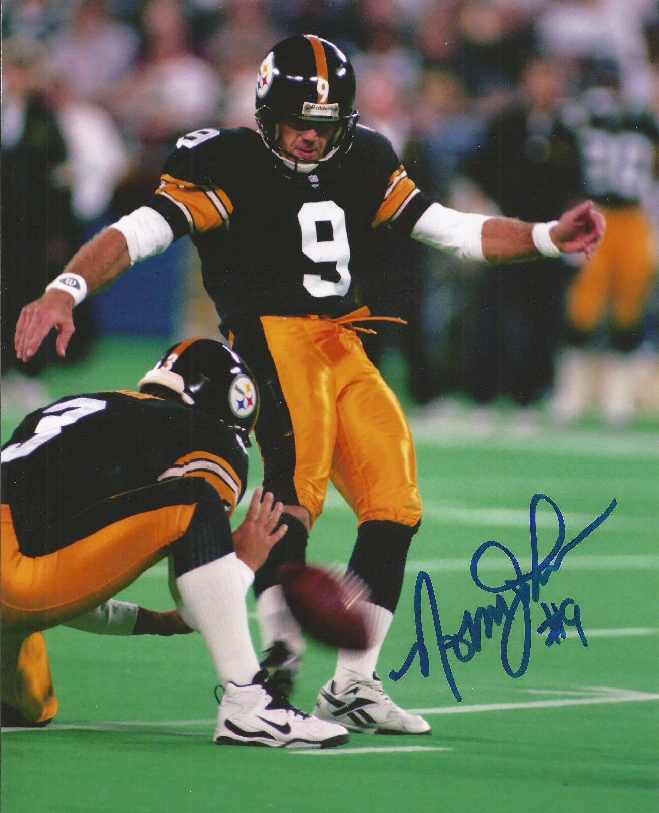 NORM JOHNSON SIGNED PITTSBURGH STEELERS 8x10 Photo Poster painting #1 w/PROOF