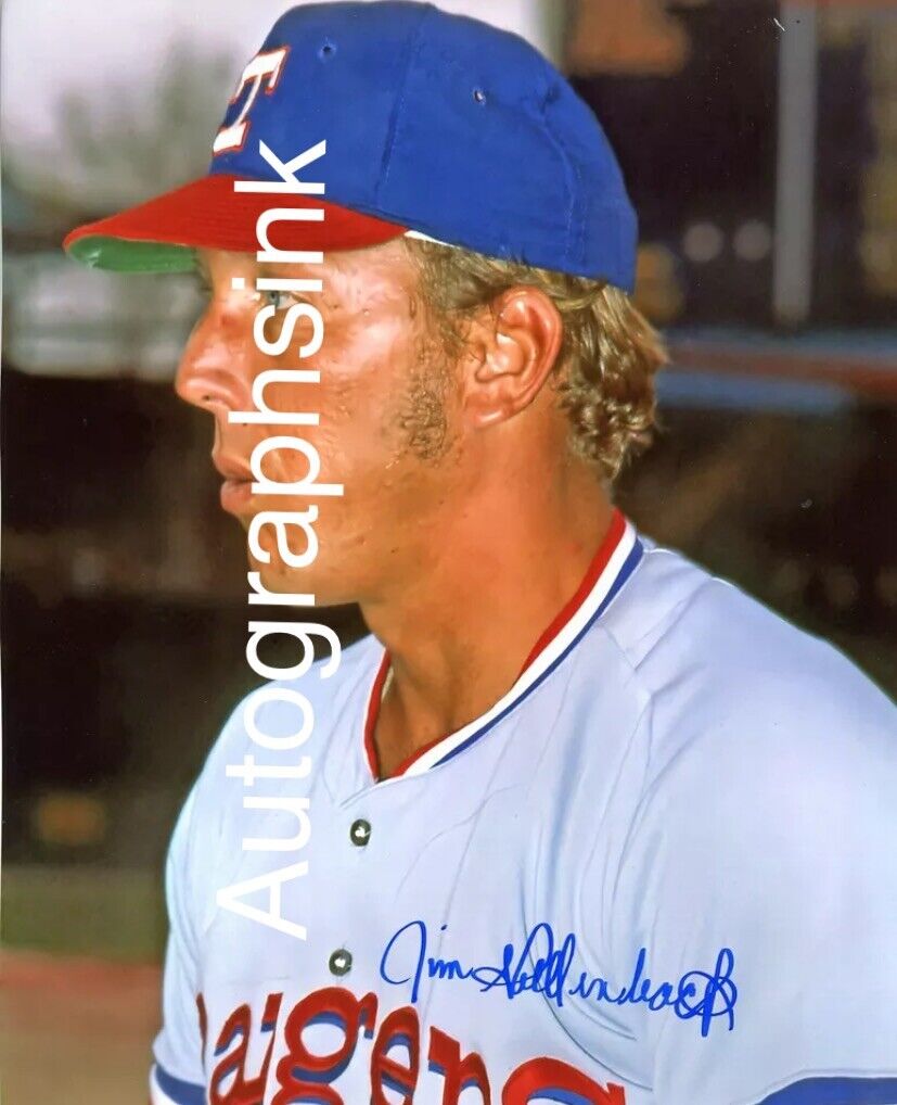 Jim Shellenback Autographed 8x10 Texas Rangers #1