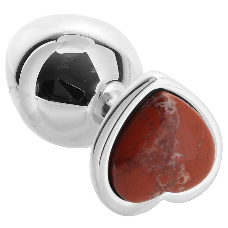 pornhint Pornhint Booty Sparks Gemstones Red Jasper Anal Plug in Medium