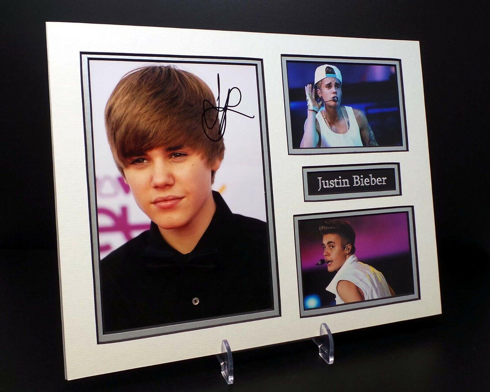 Justin BIEBER RARE Signed Mounted Photo Poster painting Display AFTAL COA USA Singer Songwriter