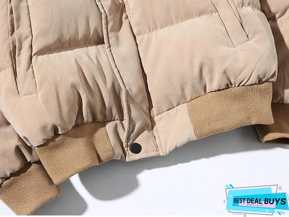 Men's Jacket High Quality Man Coat Solid Male Casual Thicken Warm Parkas Coat Men's Clothing Streetwear