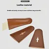 Leather Bow Tip Protector Bow Limb Guard Portable for Recurve Bow (Light Brown)