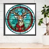 Diamond Painting-DIY Full Round Drill Stained Glass Christmas Deer